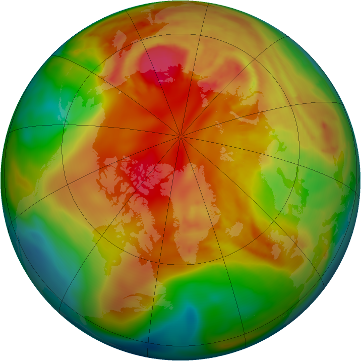 Arctic ozone map for 04 March 2009